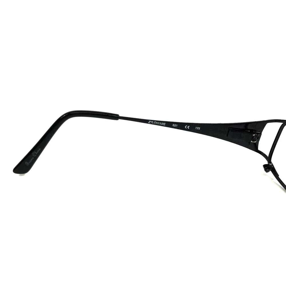 Highland Parke Eyeglasses Frame Zyloware 021 111M Black Gold Rectangle 52-17-135